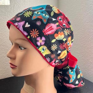 Cats Ponytail Scrub cap Nurase Cap Surgical Hat