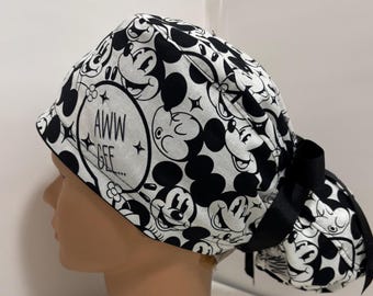 Awww Mickey Surgical Scrub Cap Nurse DoctorTech Cap