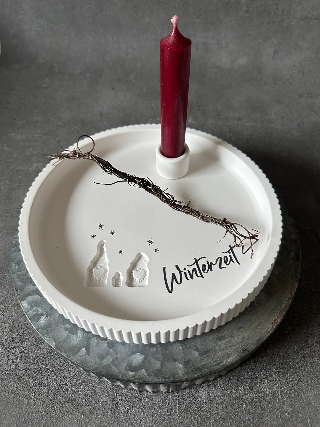 Teller Weihnachten Wichtel Kerzenhalter Set Raysin Etsy