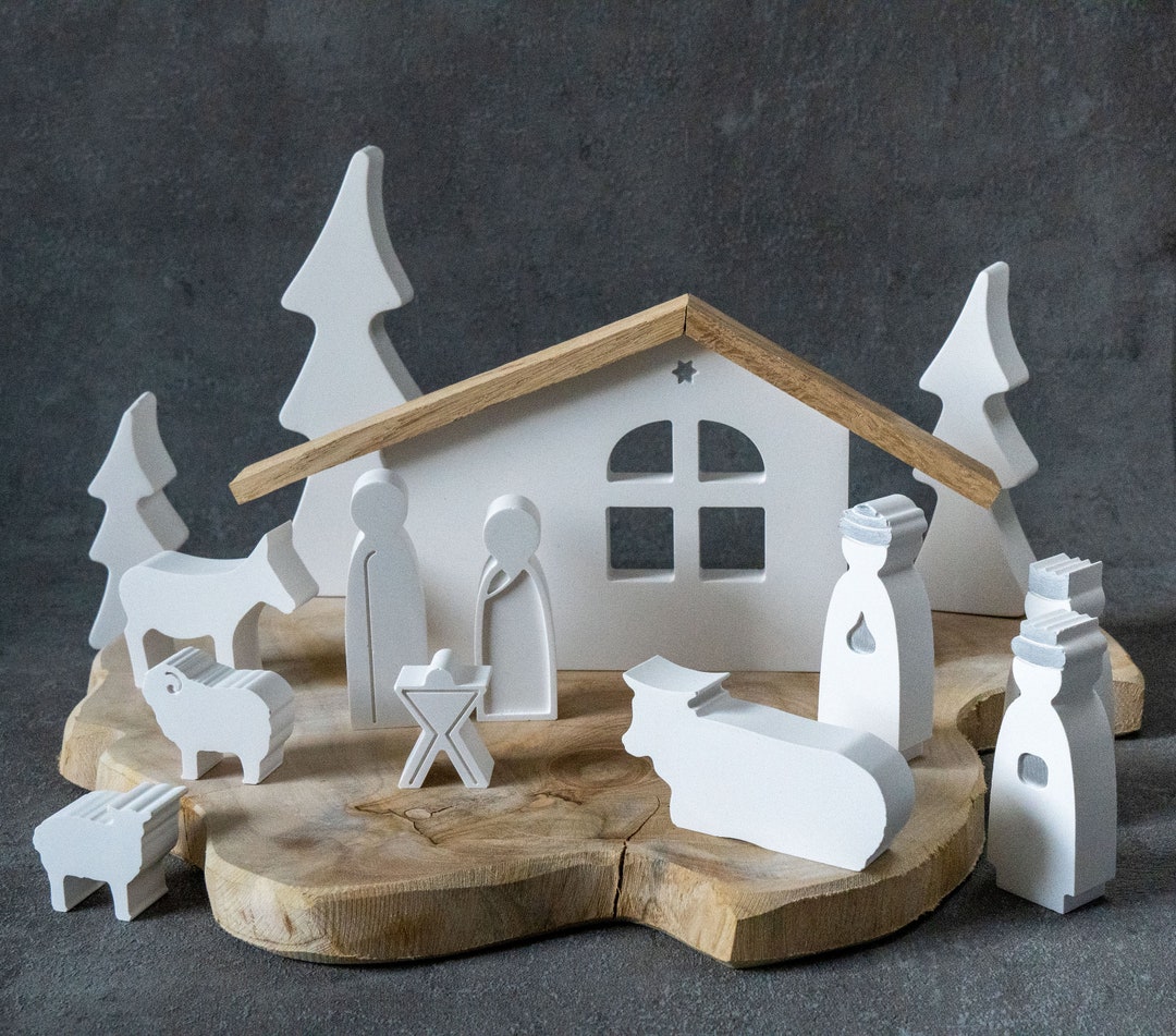 Weihnachtskrippe /moderne Krippe / Weihnachten / Advent / Etsy.de