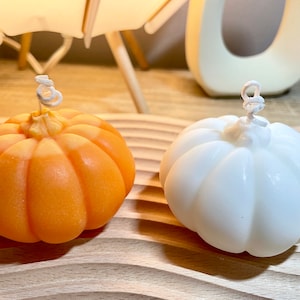 Set of 2 Pumpkin Candles | Unscented Candles | Holiday Gift Box | Home Decor | Decorative Art | Decorative Candles | Thanksgiving Gift Box