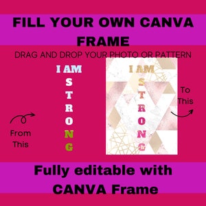 Moldura Canva editável forte, Canva Word art, word art digital, modelo digital, word clip art, elementos canva, elementos de design, caderno