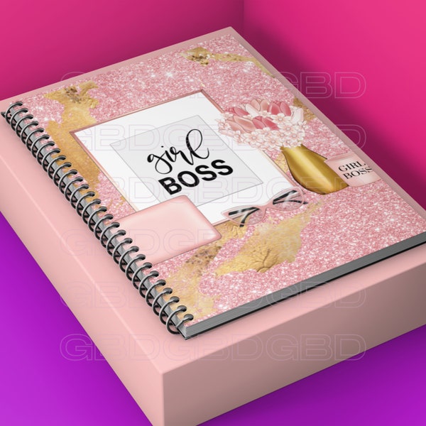 Girl Boss notebook Bundle, Journal covers, sublimation journal cover, Digital PNG, Digital File, commercial use, Fun PNG Designs