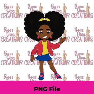 Cute Black Girl digitale pop, terug naar school clipart, zwarte meid clipart, zwarte meid magie, PNG, mooie digitale vrouw, png, cricut,