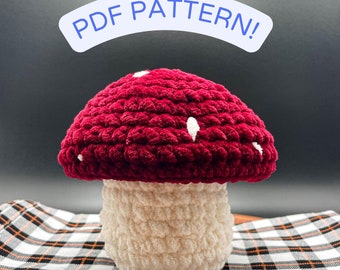 Patrón de hongo de crochet Fidget