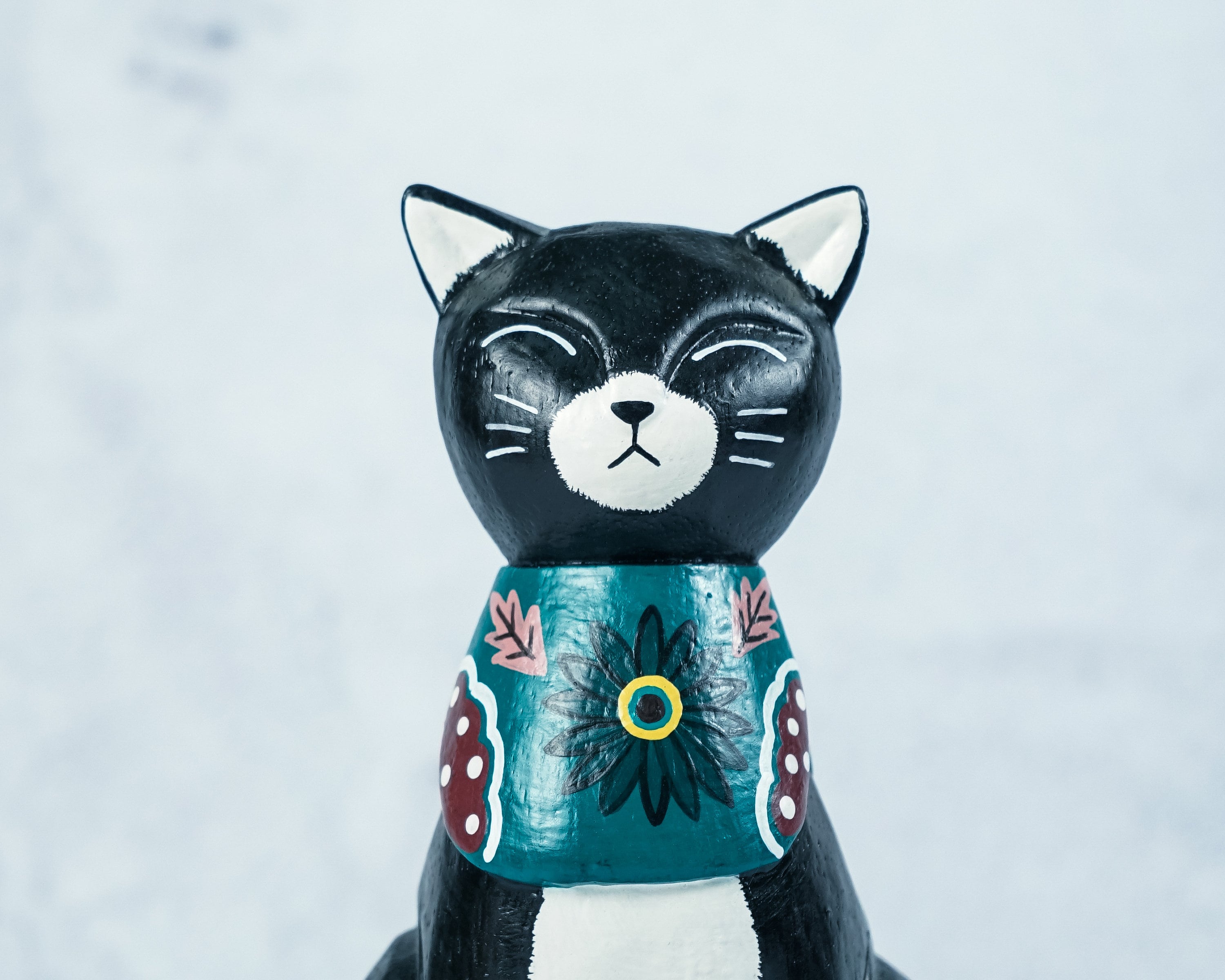 Cat - Abstract Pastel Handpainted Wooden Magnet