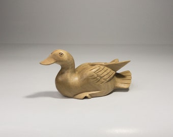 Duck Figurine, Animal Statue, Handcrafted, Wood Carving, Housewarming, Birthday Gift, Gift for kids, Unique Ornament, Tabletop decor