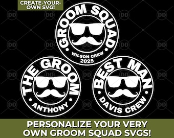 Custom Groom Squad SVG Bundle: Personalisierte Junggesellenabschied Designs (Digitaler Download)