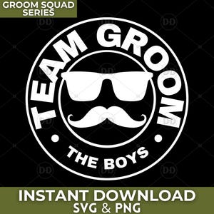SVG de novios, SVG de despedida de soltero, PNG de boda, fiesta del equipo de novios, PNG de padrinos de boda, vector de los chicos, impresión de diseño digital, archivos para Cricut
