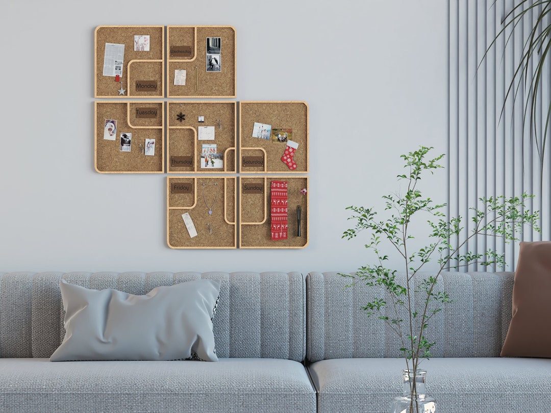 Personalized Large Pin Board, Classroom Cork Wall Panel, Cork Notice Board, Framed Cork Board