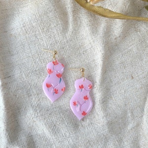 JEANNE Ohrringe aus Fimo | Handgefertigte handwerkliche Kreation | sehr leicht | Geschenkidee für Frauen