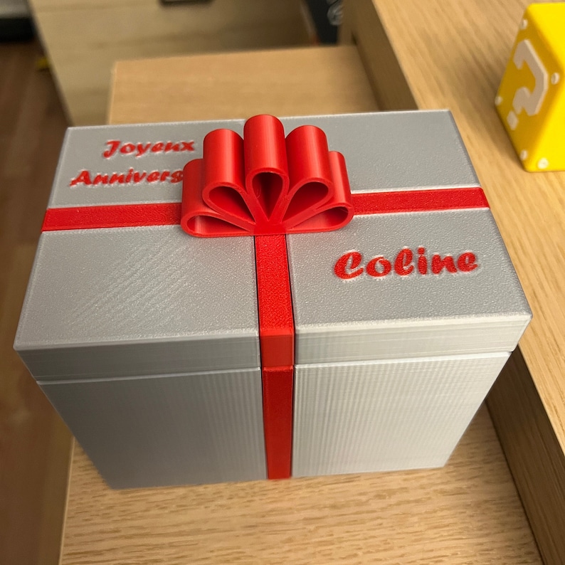 SMALL rectangular customizable Christmas gift package, gift box, gift box, reusable gift box, square gift box image 7