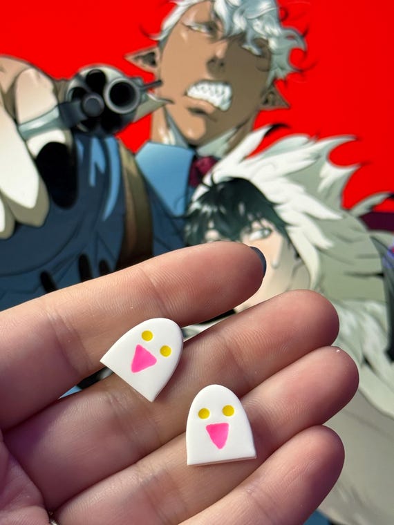 Mini BL webtoon inspired character clay earrings, BL Merch,  Manhwa Manhua funny joke stud,  Yaoi Smut earrings
