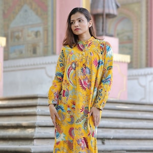 Made ethically Siddhi Clothing Summer Block Print Midi Dress