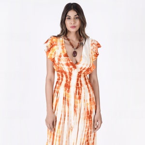 Beautiful Tie Dye Summer Women Bohemian Maxi Dress