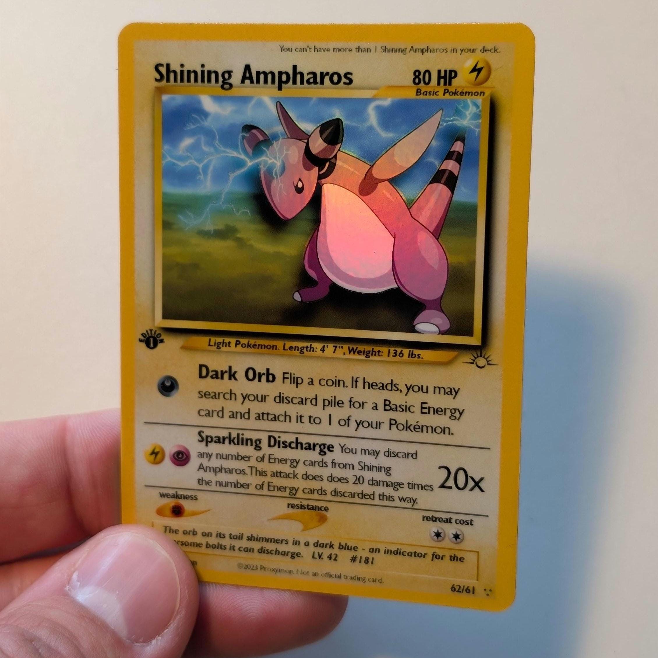 Ampharos Card - Etsy UK