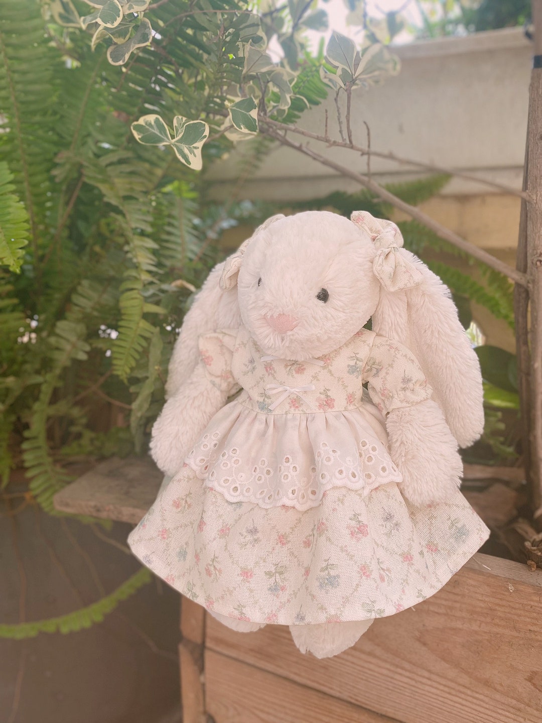 Jellycat Fashion: Cute Bunny Doll Dress Set With Matching Bow, Tailored for All Sizes, Gift or Decor Kids Roomm, Birthday Gifts for Daugther - Etsy