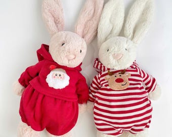 Completo con cappuccio per il coniglietto, completo con cappuccio per animali di peluche, completi per bambole coniglietto, vestiti fatti a mano per conigli, regalo per neonato