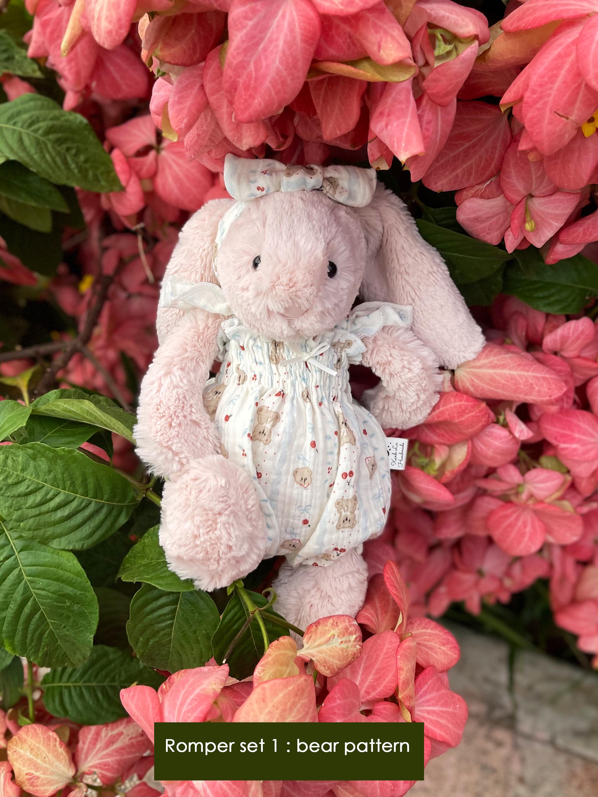 NEW Jellycat Summer Clothes Romper Floral Pleated Bodysuit Tops with Headband, collectible gifts for children, special first birthday gift