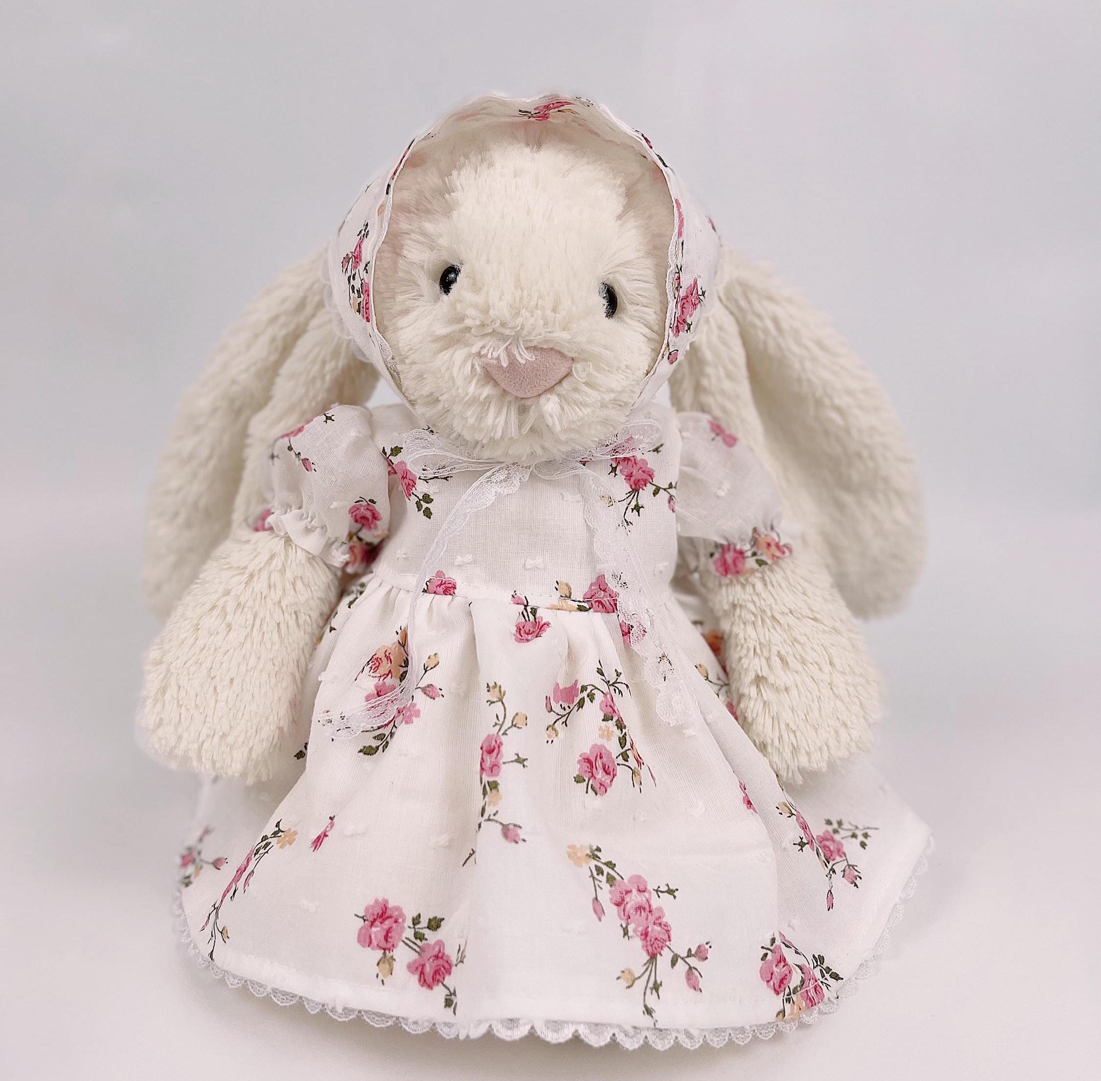 17" Standing Bunny In Dress With Basket, (Model: 3206