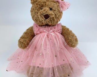 Robe tutu duveteuse en tissu pour Barthélemy, tenues colorées pour les petites et grandes tailles, tutu blanc, robe tutu bleue pour peluche ours