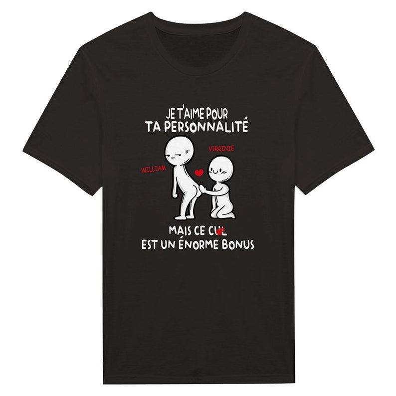 Mug Couple Personnalisé Humour - Tasse Cadeau Drôle Rigolo Fun Pour Les Amoureux – Je T'aime Pour Ta Personnalité Mais Ce Cul Est Bonus image 8
