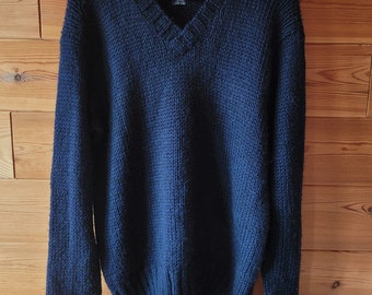 Hand knit polo ralp lauren sweater 100% wool