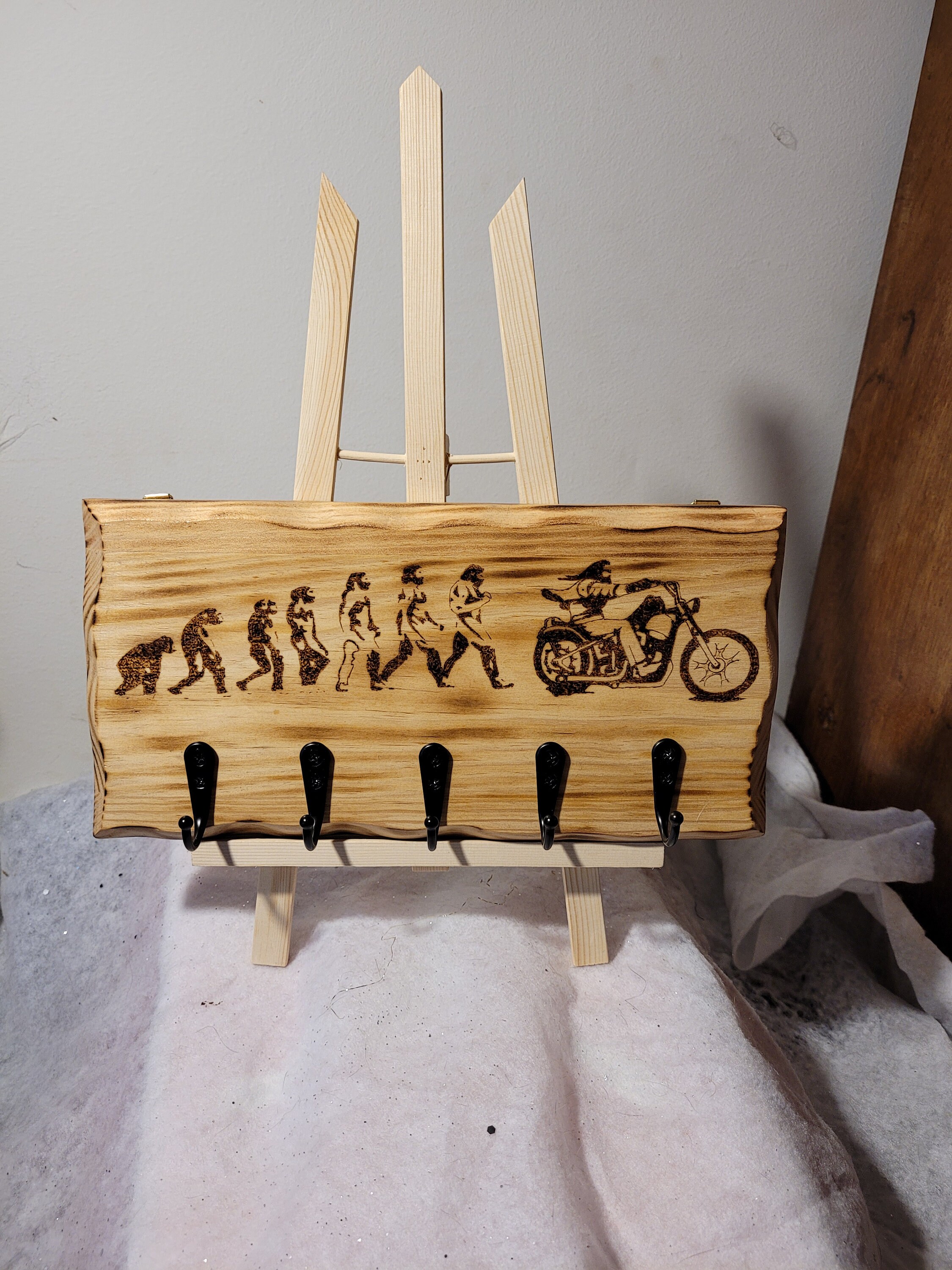 Support Cles Mural Biker Évolution