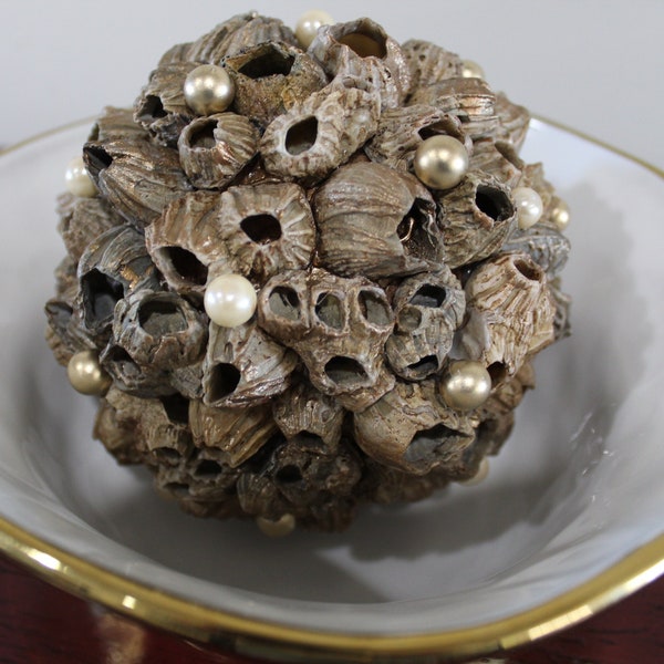 nautical, home decor, barnacle ball