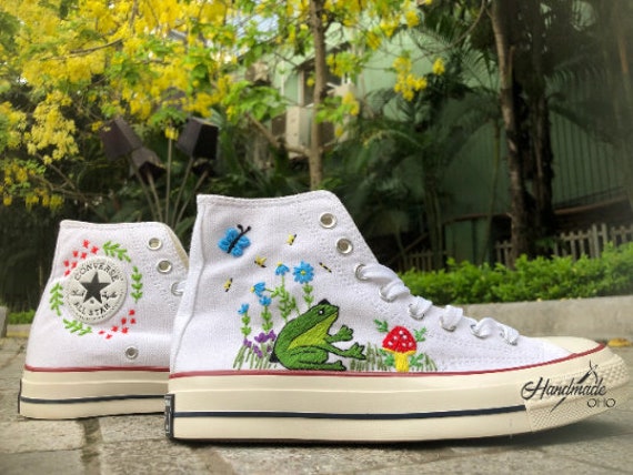 Custom Converse Chuck Taylor Mushrooms Embroidered Converse Shoes/ Mus - QT  Embroidery