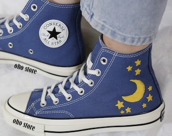 Converse Navy Blue High-Top Sneakers with White Accents - EAZY-E/NWA Converse Chuck Taylor All Star Canvas Hi Top Unisex Sneakers  main image 4