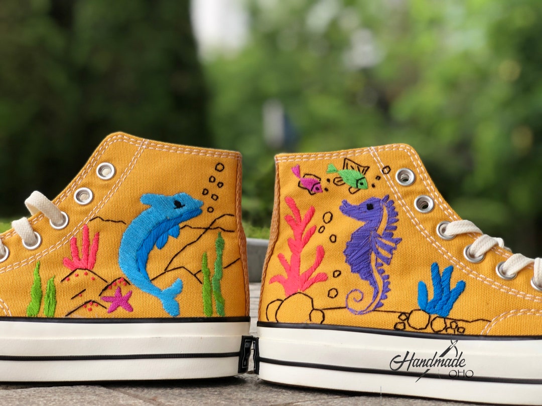 Custom Embroidery Converse Custom Converse High Tops Custom Embroidery