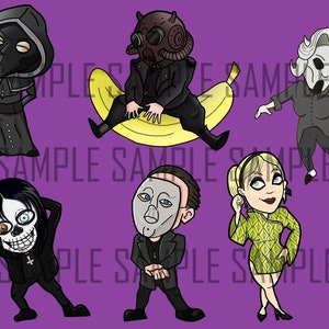 Ghost Digital Stickers set 2 | digital Stickers | digital Metal Stickers| digital Ghoul stickers | Clipart |