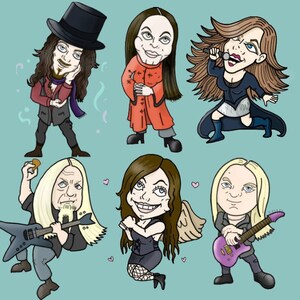 NIGHTWISH | digital Stickers | digital Metal Stickers| Clipart |