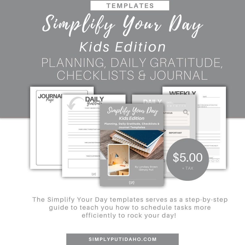 Simplify Your Day Kids Edition: planning daily gratitude image 1