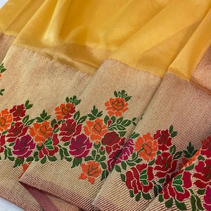 Handcrafted indian handloom pure banarasi tissue silk saree | Tissue silk saree | Bridal saree | Indian saree |