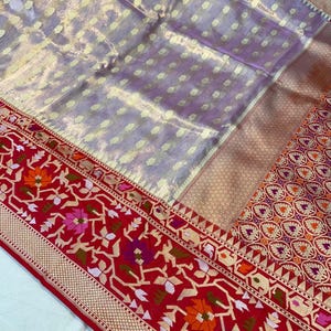 Indian handloom pure banarasi tissue silk saree | Bridal saree | Indian saree | Silk saree