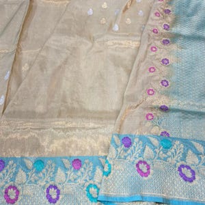 Pure banarasi tissue silk handloom saree | Bridal saree | Indian saree | Silk saree | Gift for her