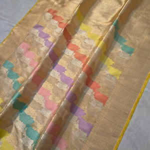 Indian handloom pure banarasi rangkaat katan tissue saree | Bridal silk saree | Indian handcrafted saree |