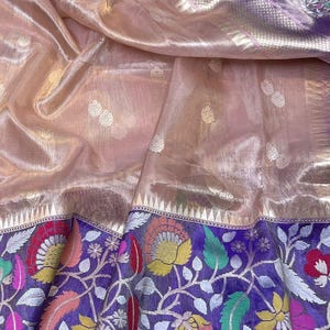 Pure banarasi katan tissue silk handloom saree | Bridal saree | Indian handcrafted saree |