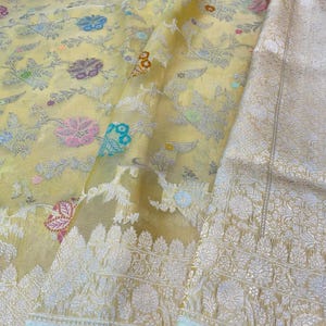Handcrafted indian handloom pure banarasi kora silk saree || Bridal saree | Indian saree | Gift for her