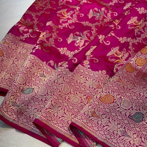 Handcrafted Indian handloom pure banarasi katan silk saree | Silk saree | Banarasi saree | Bridal saree | Indian saree |