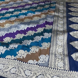Pure banarasi rangkaat  silk handloom saree | Bridal saree | Indian handcrafted saree | Rare find saree