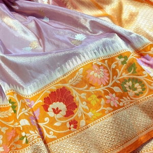 Indian handcrafted pure banarasi handloom katan tissue silk saree | Bridal saree | Indian handcrafted saree | Banarasi silk saree