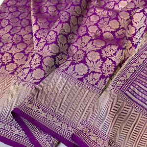 Handloom banarasi katan silk saree |  wedding wear saree | Party wear saree | Gift for her | Silk saree