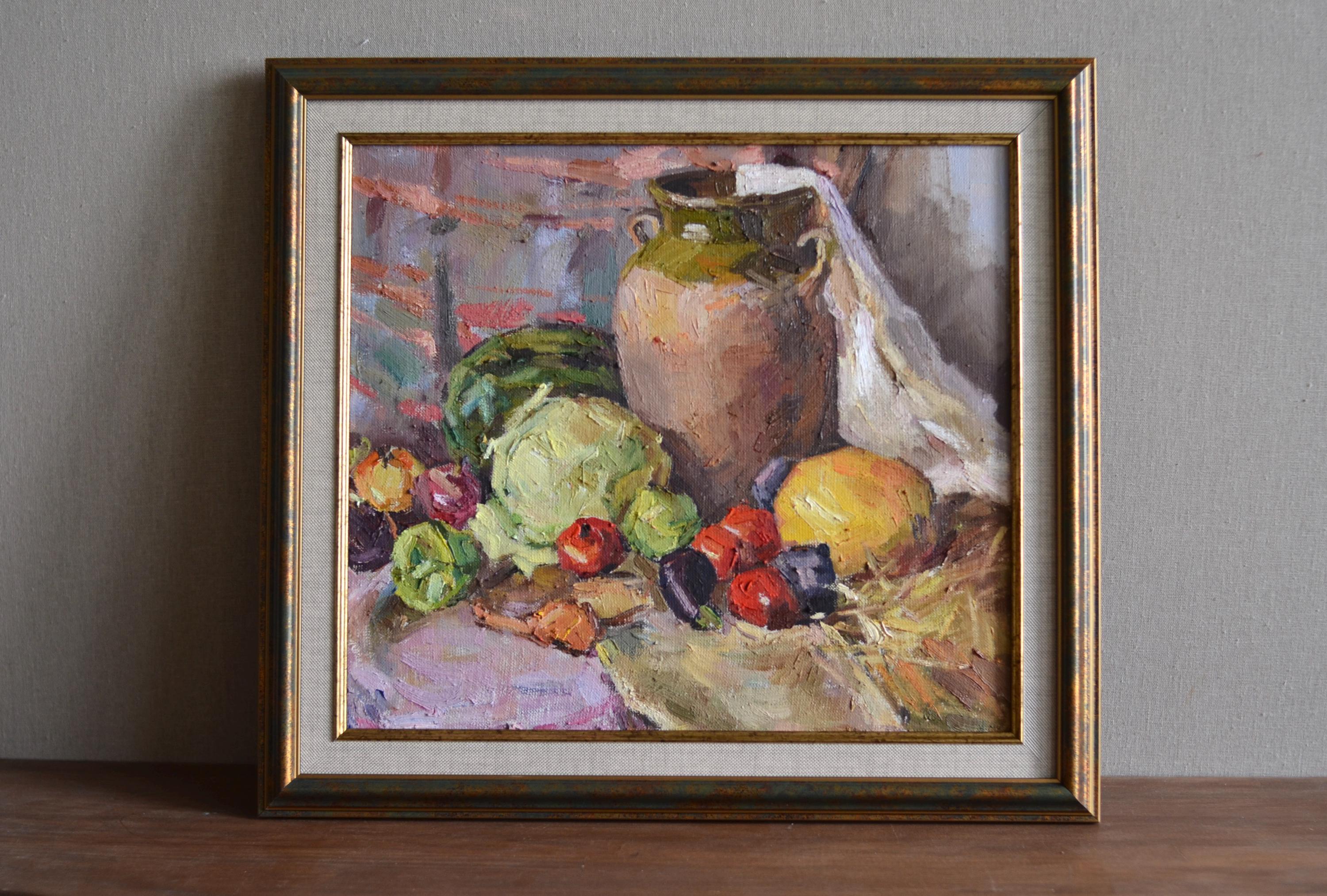 Original Framed Oil Painting on Canvas. Kitchen Still Life With ...