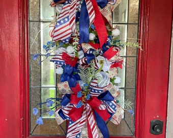 Butin patriotique, butin du 4 juillet, butin de décoration de porte.