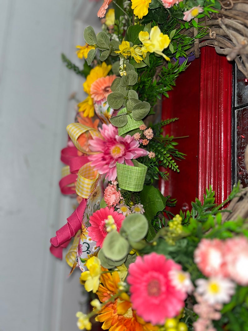 Couronne de vigne d'été, Couronne pour la porte d'entrée image 4