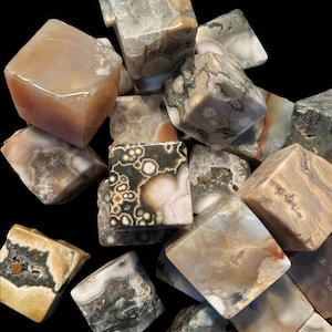 Bubble Ocean Jasper cube
