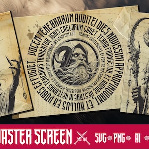 Doomsayer Game Master Screen SVG: RPG DM Screen (Digital Download)